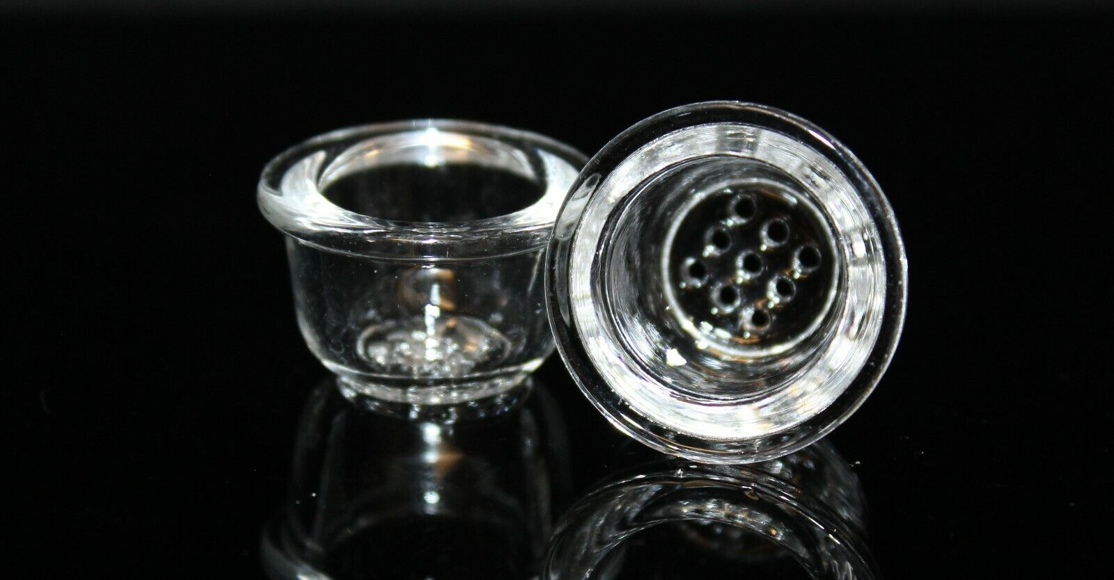 (2) REPLACEMENT Glass BOWLS for SILICONE Tobacco PIPES Bowl
