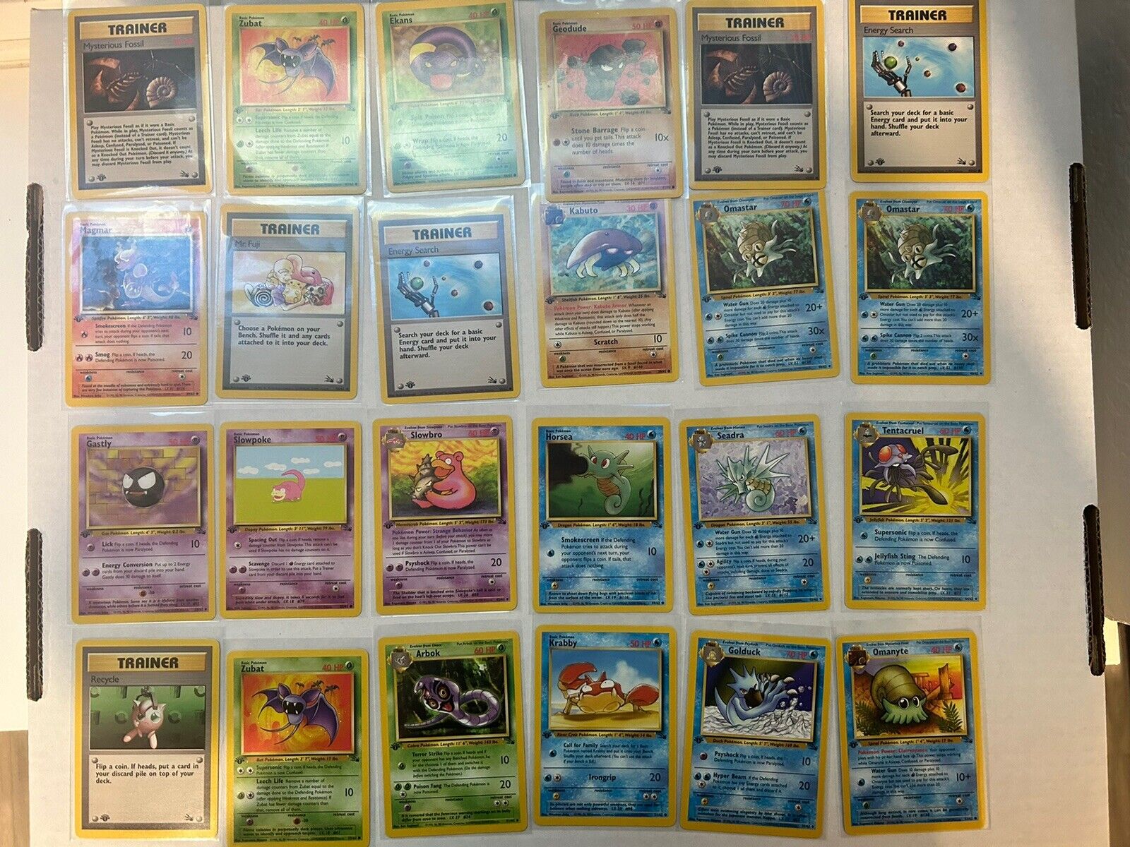 Lot Of Pokémon 1st edition Fossil Cards  Pristine/Mint