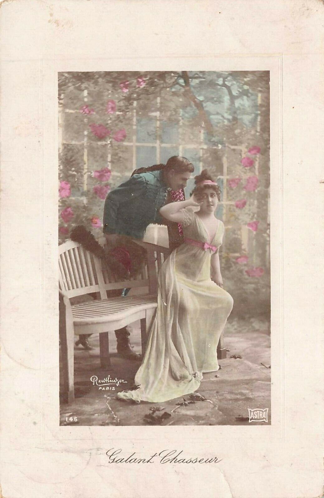 Antique Postcard France Early 1900\'s Whisper in my Ear
