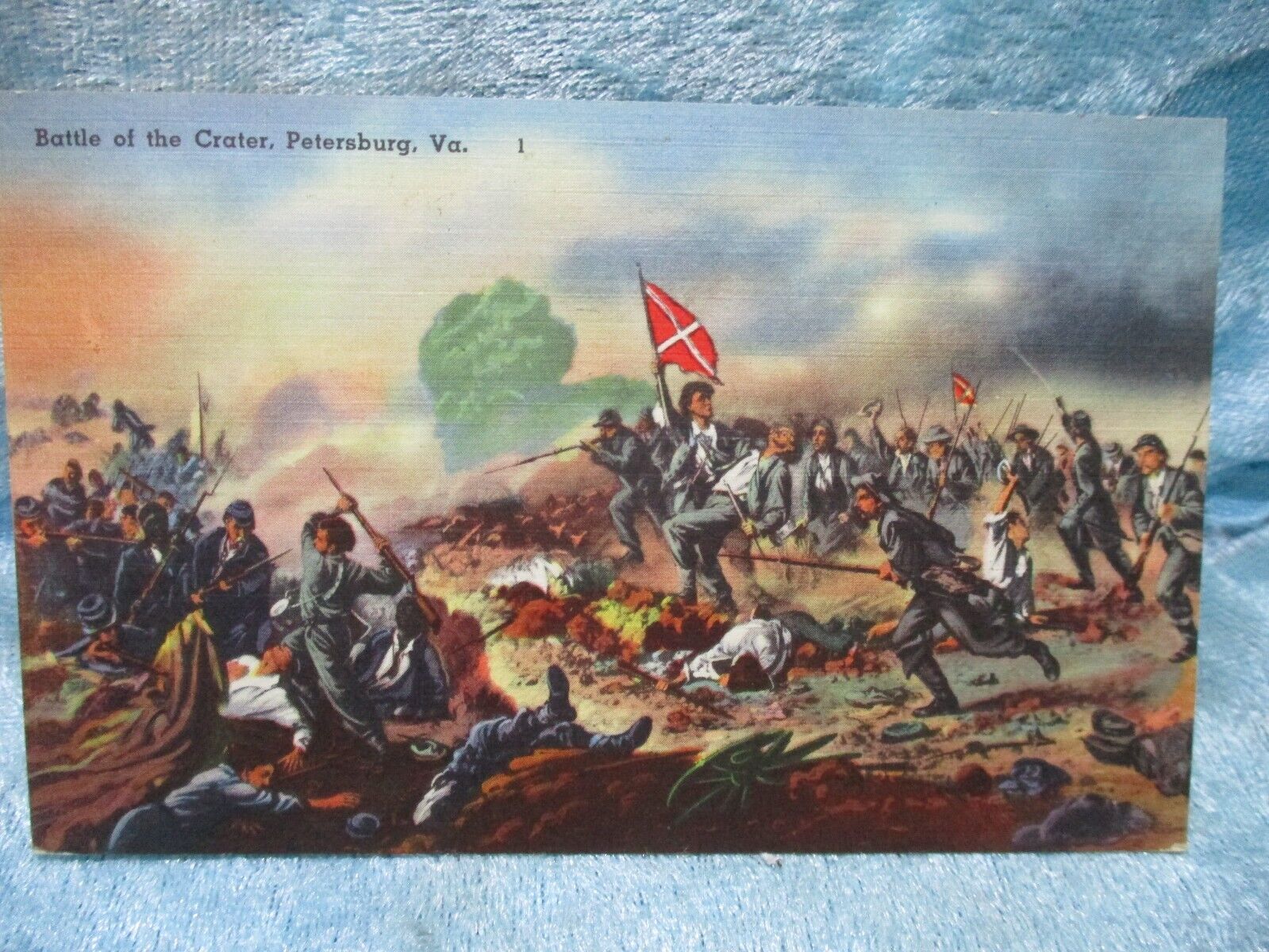 Battle of the Crater Petersburg, Va. Civil War Postcard