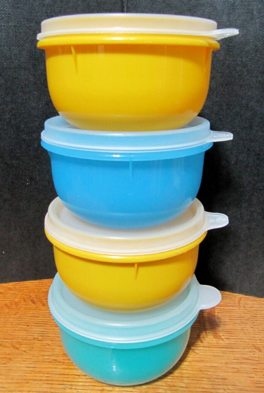 Set Tupperware #1403 Ideal Lil Snack Bowls & Tupper Toys Mini Mix It w/Lids #733