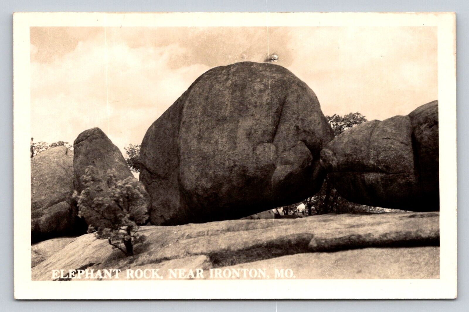 RPPC Elephant Rock Near  Ironton Missouri Real Photo P702