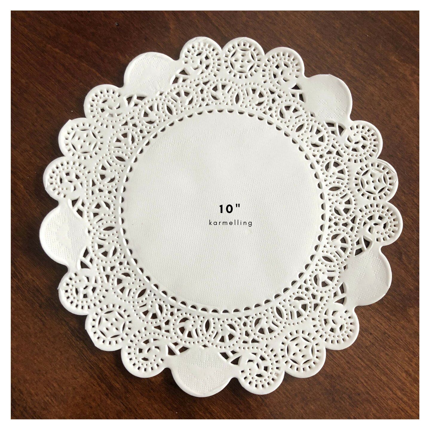 50Pcs White Greaseproof Doilies, Round (10 Inch)