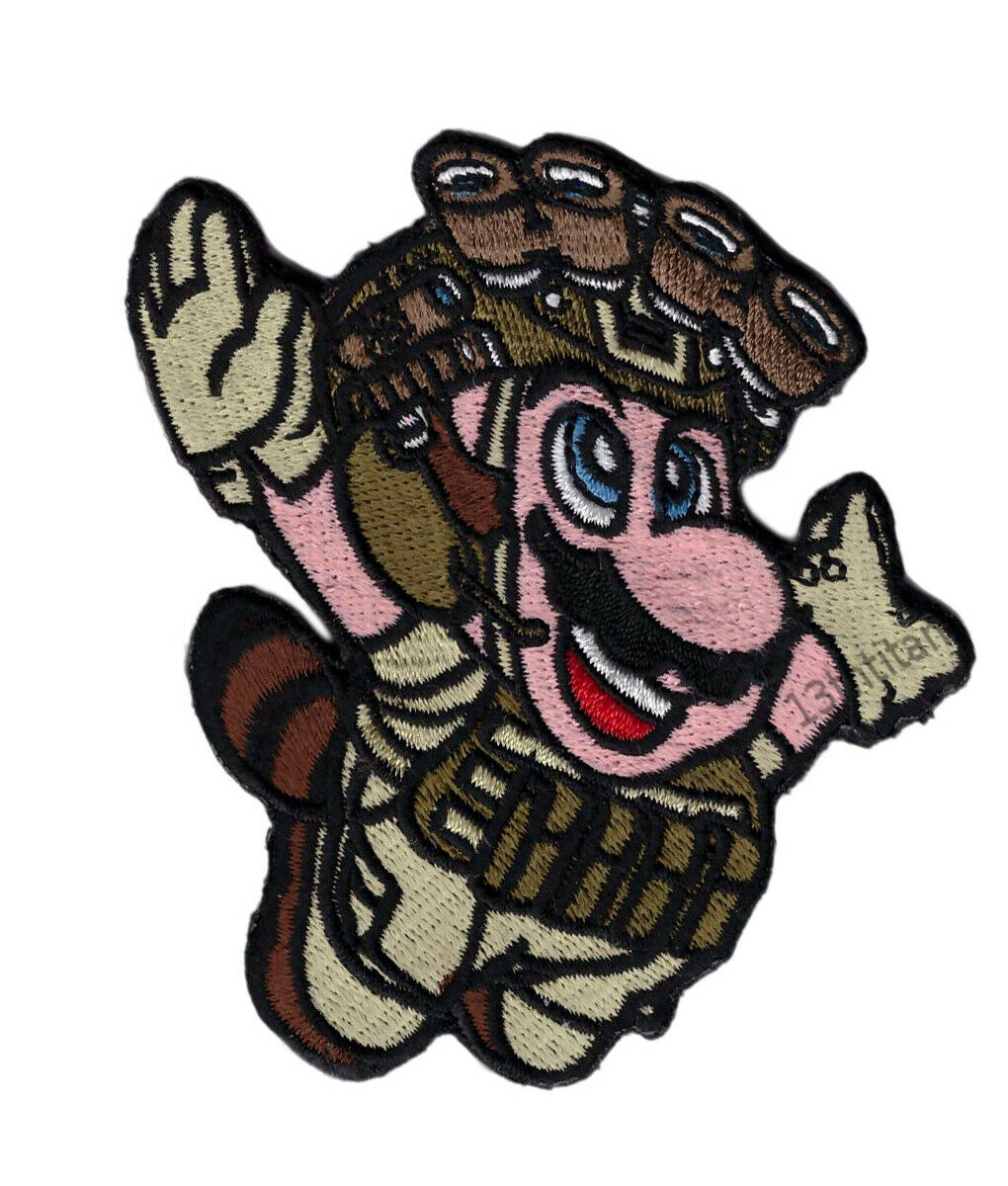 Mario Fly Tanuki Operator Tactical Morale Patch for VELCRO® BRAND Hook Fastener
