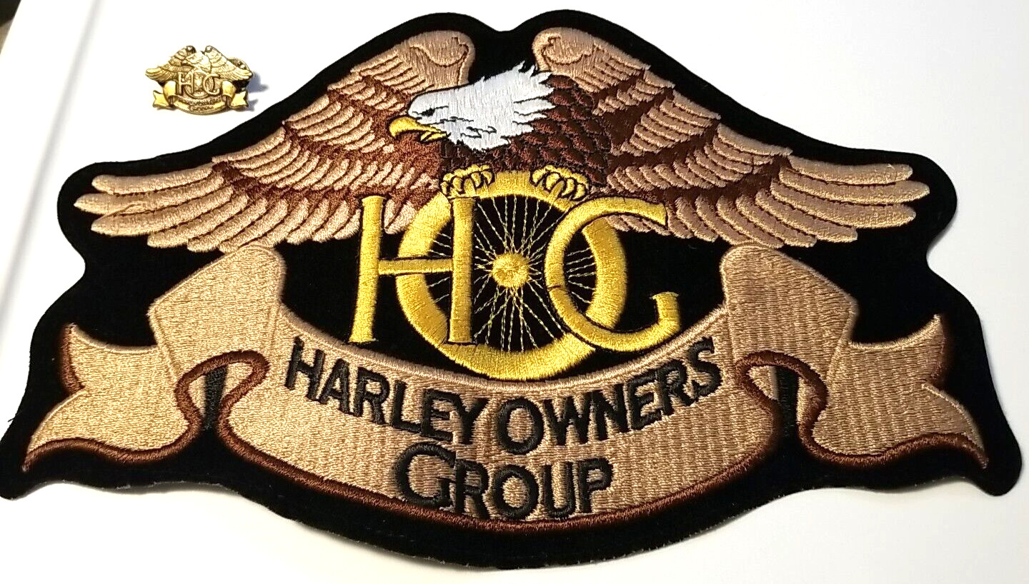 Harley Owners Group Hog Large Brown Eagle Back Patch HD Motorcycle 1995 Davidson