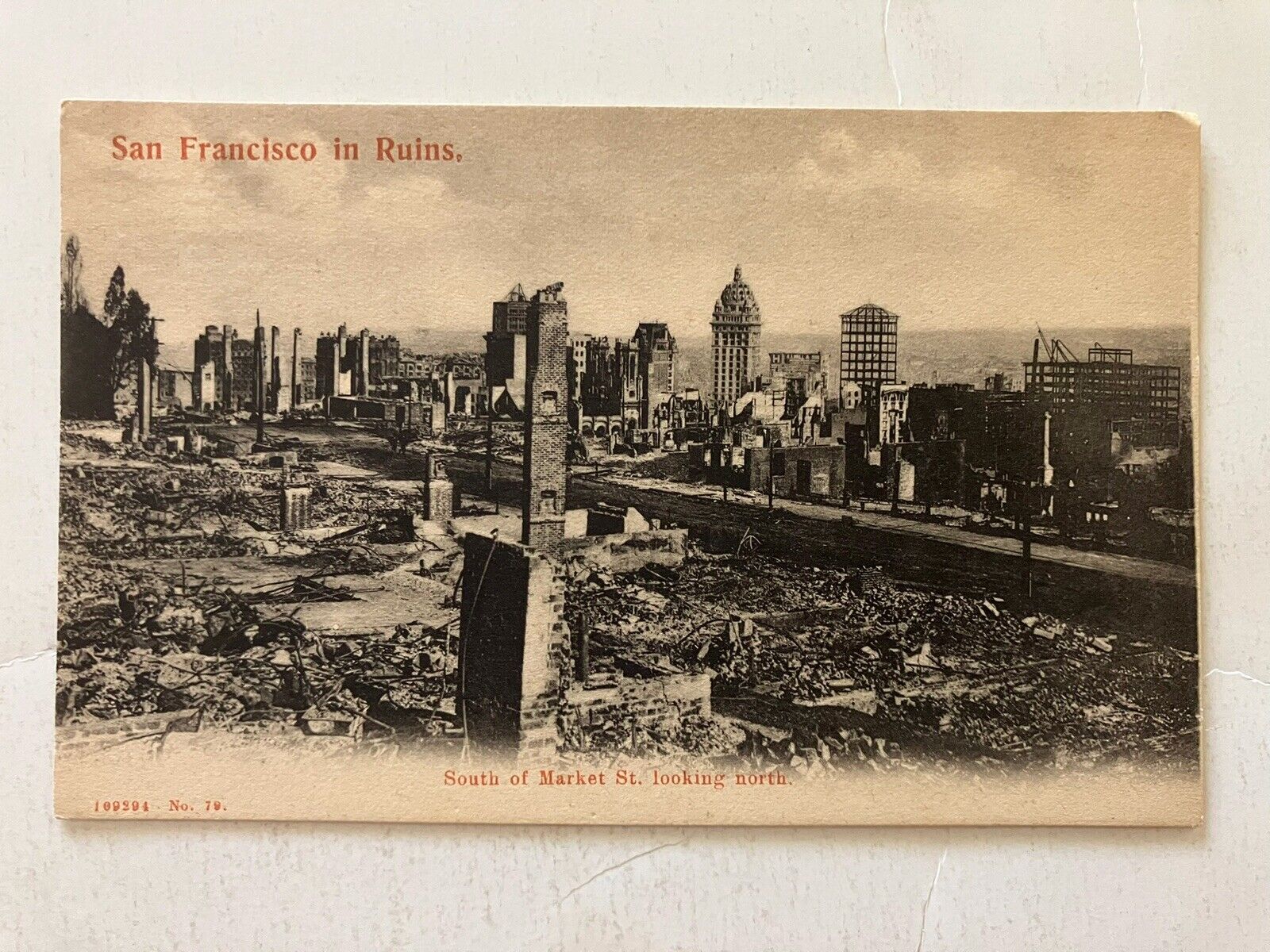 San Francisco in Ruins Postcard Scheff No. 79 ,  1906 Earthquake California