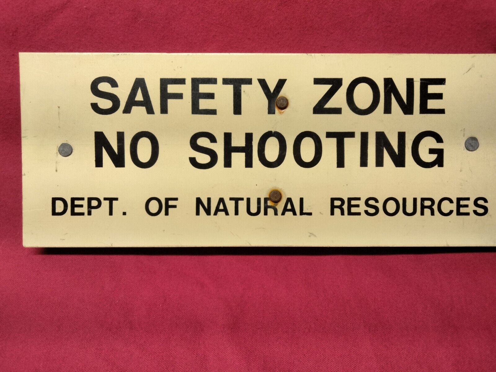Vintage 1960\'s/1970\'s Dept. of Natural Resources DNR ~ SAFETY ZONE - NO SHOOTING