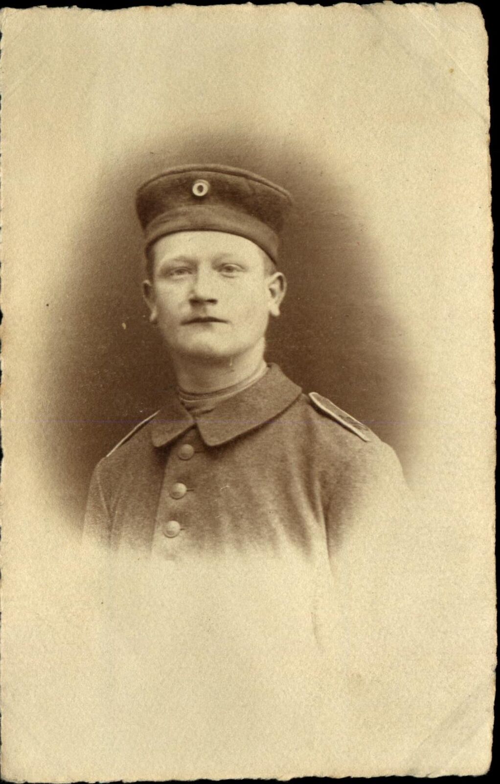 WWI German soldier ~ to Martha Schuberth ~ Leipzig Plagwitz Feldpost 1917 RPPC