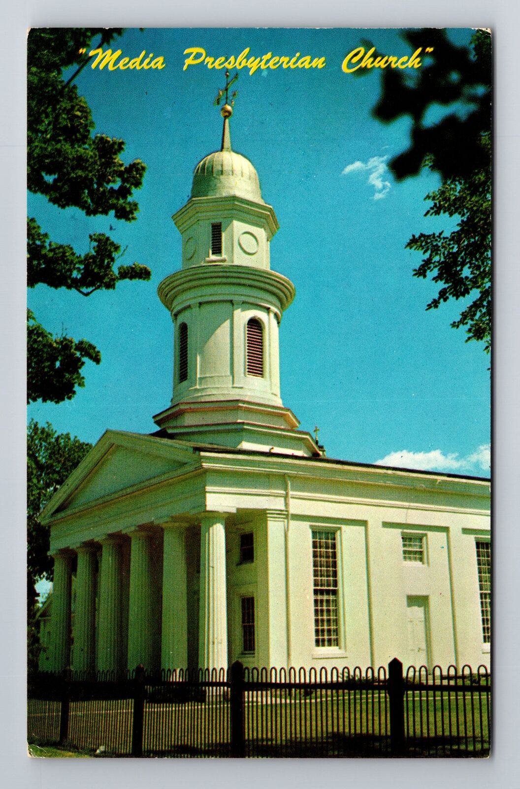 Media PA-Pennsylvania, Media Presbyterian Church, Religion, Vintage Postcard