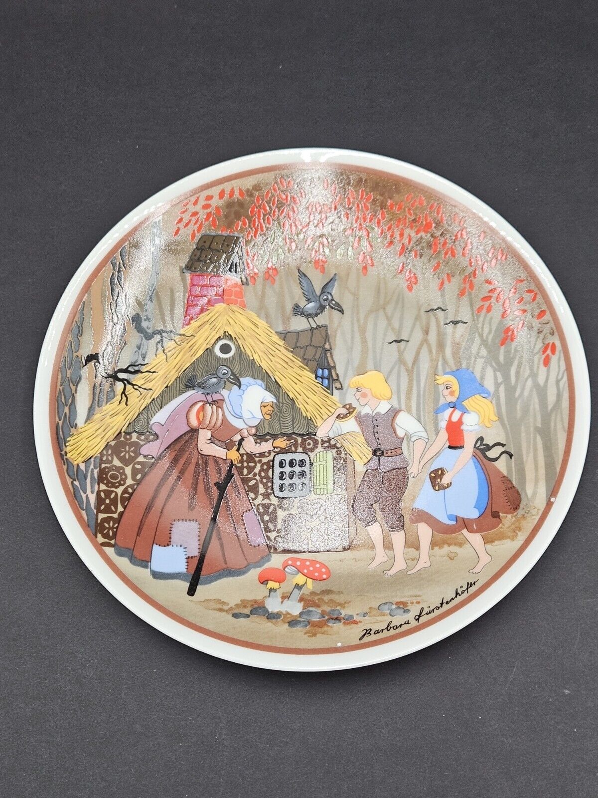 Vintage Hansel And Gretel  Plate By Barbara Furstenhofer Germany 7.75\