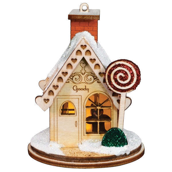 Ginger Cottages Starter Kit 3 ornaments + base Old World Christmas New Wood