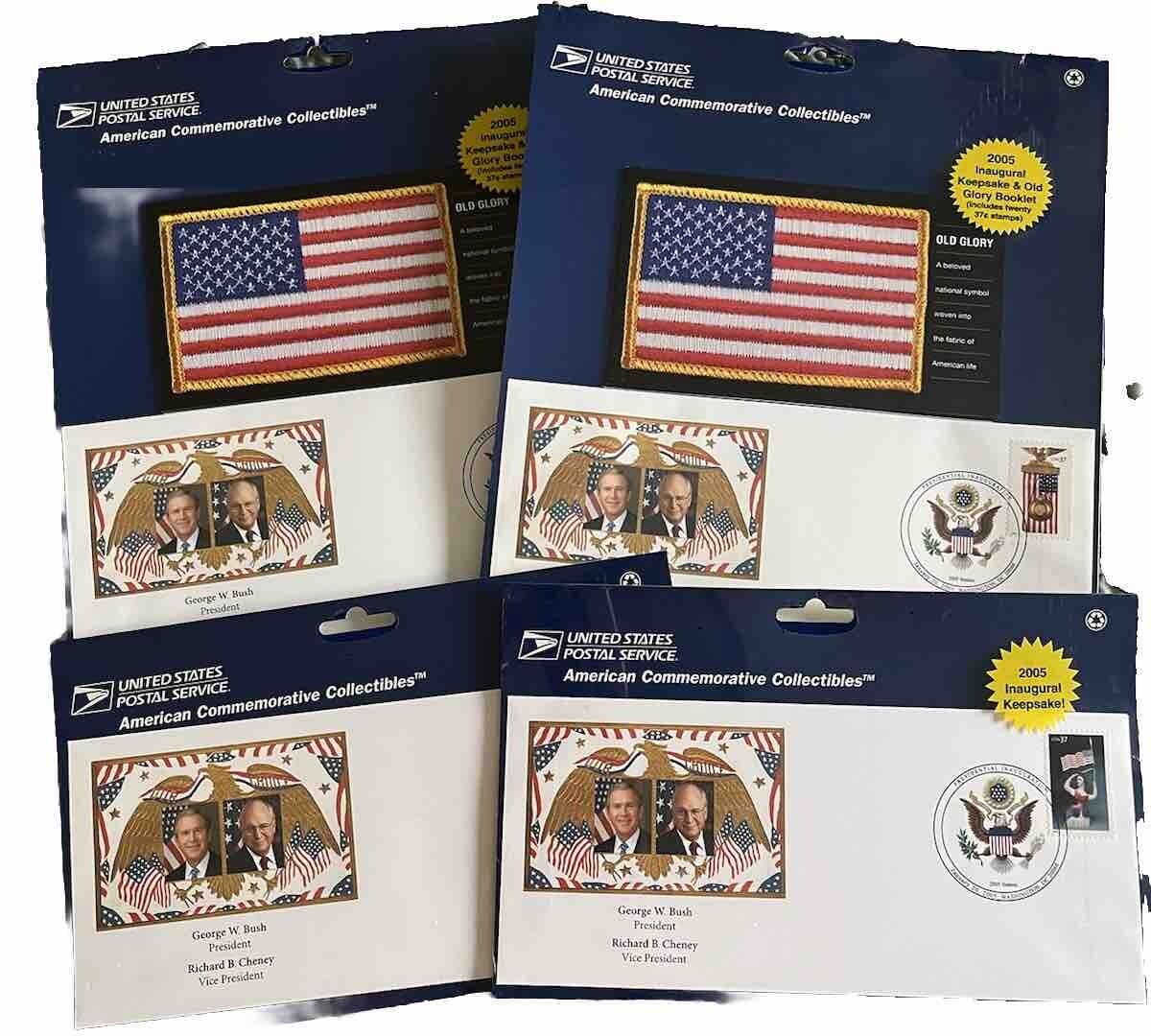 George W. Bush /Cheney 2005 USPS Inaugural Keepsake Stamp Set Old Glory Booklet