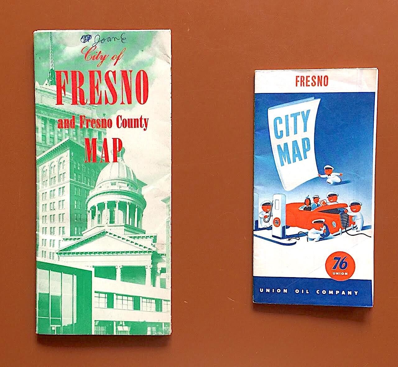 Vintage Street Maps of Fresno, California 1950’s