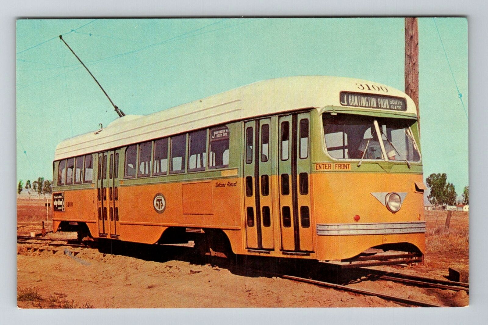 Perris CA-California, Orange Empire Trolley Museum, Vintage Postcard