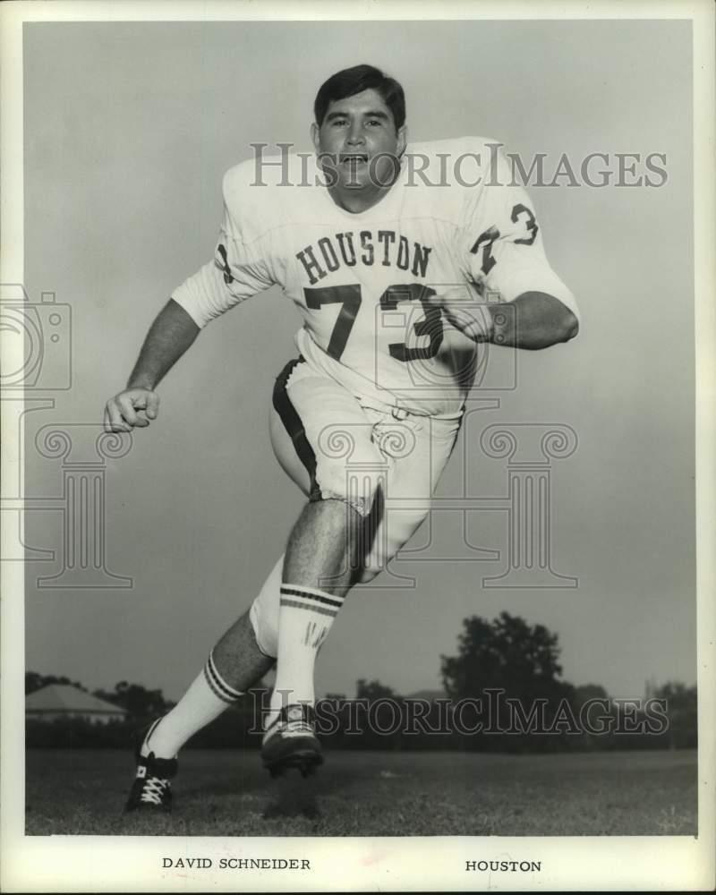 1970 Press Photo University of Houston offensive guard David Schneider.