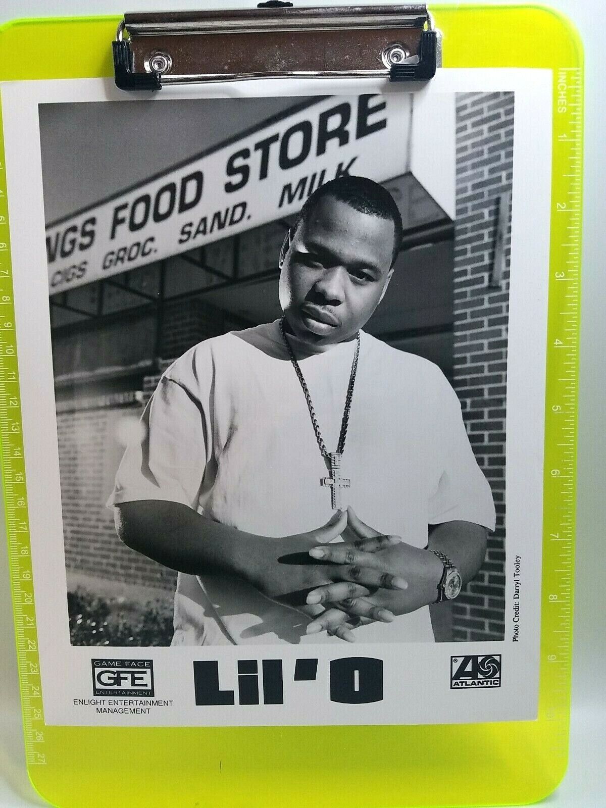 American Rapper Lil\'O 8x10 Press Promo Black and White Photo 