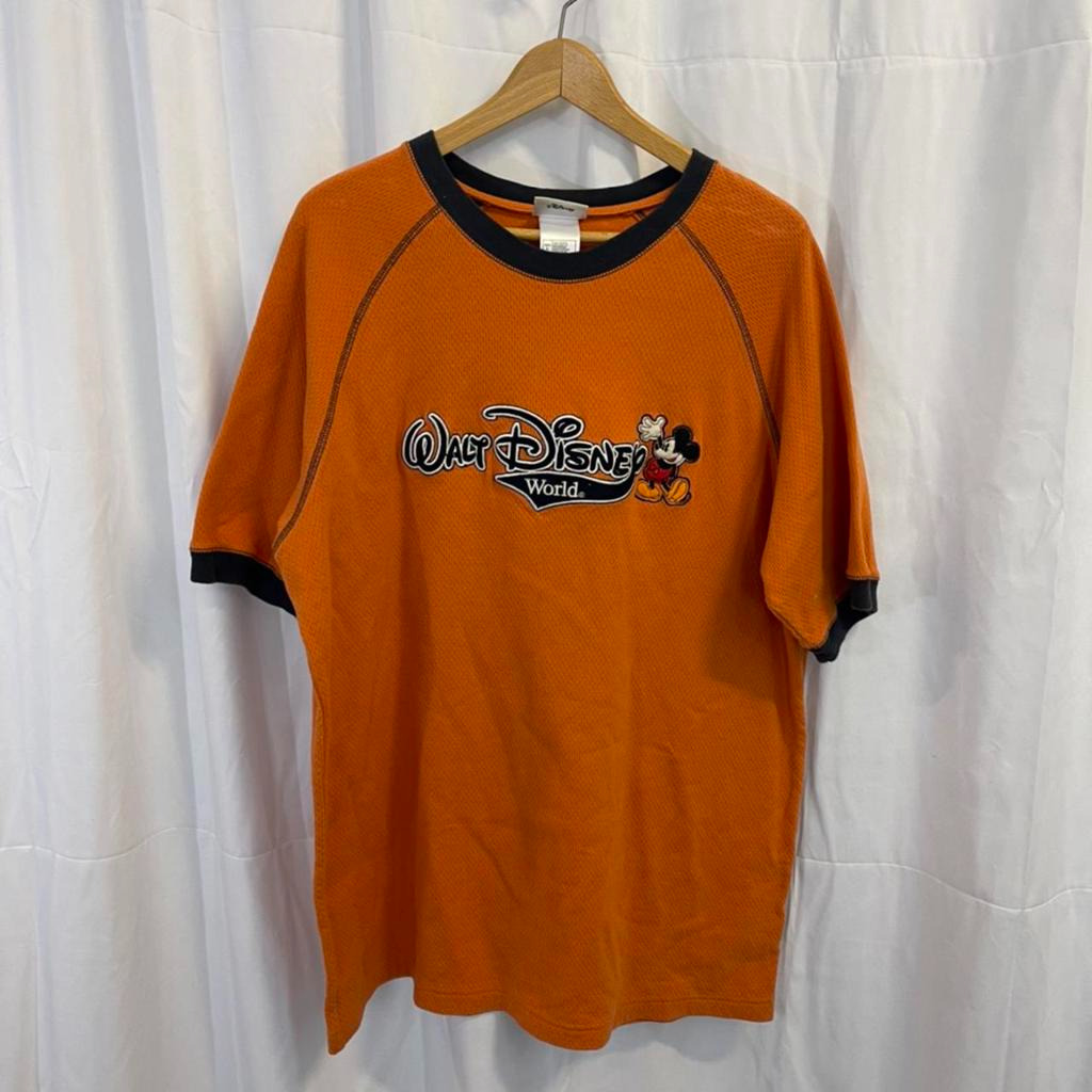 Vintage Disney Mesh T-Shirt Fits Mens XL Orange