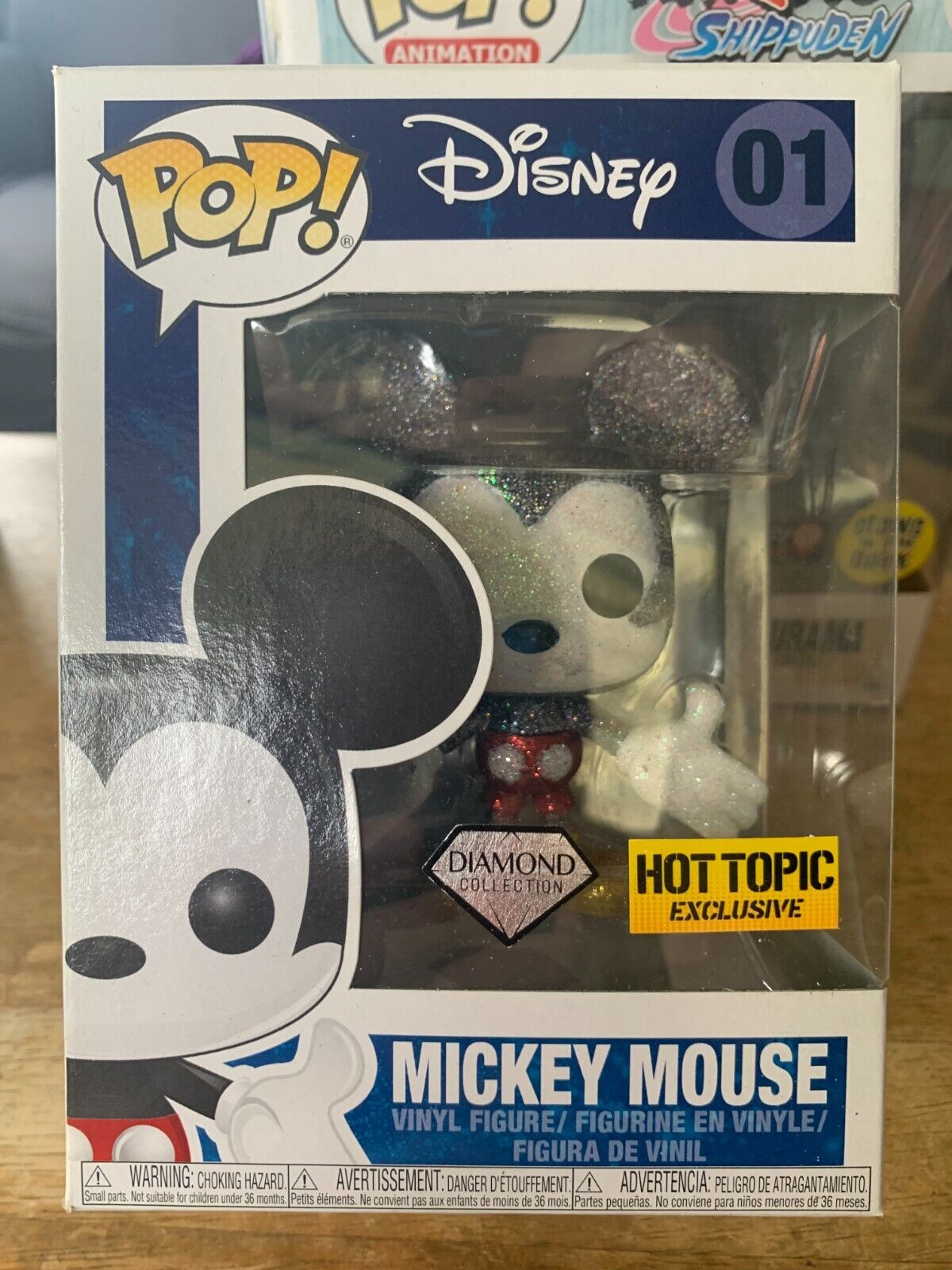 Funko POP Disney DIAMOND COLLECTION MICKEY MOUSE Hot Topic Exclusive 