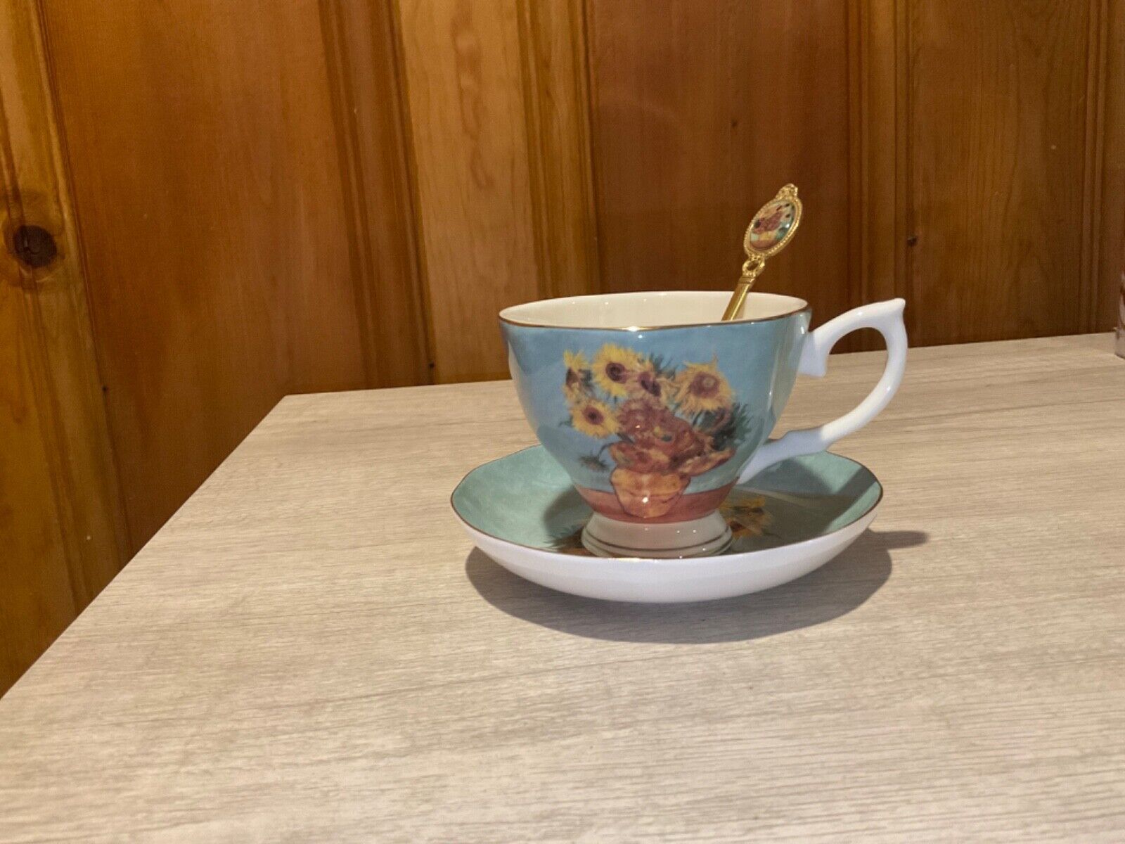 Van Gogh painting decorated Teacup