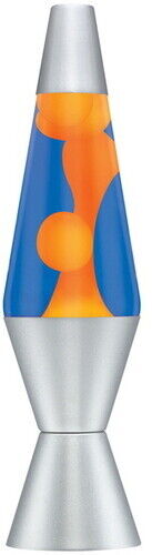 Lava® Lamp 14.5'' Orange Wax/Blue Liquid/Silver Base & Cap [New ] Decor, Lamp