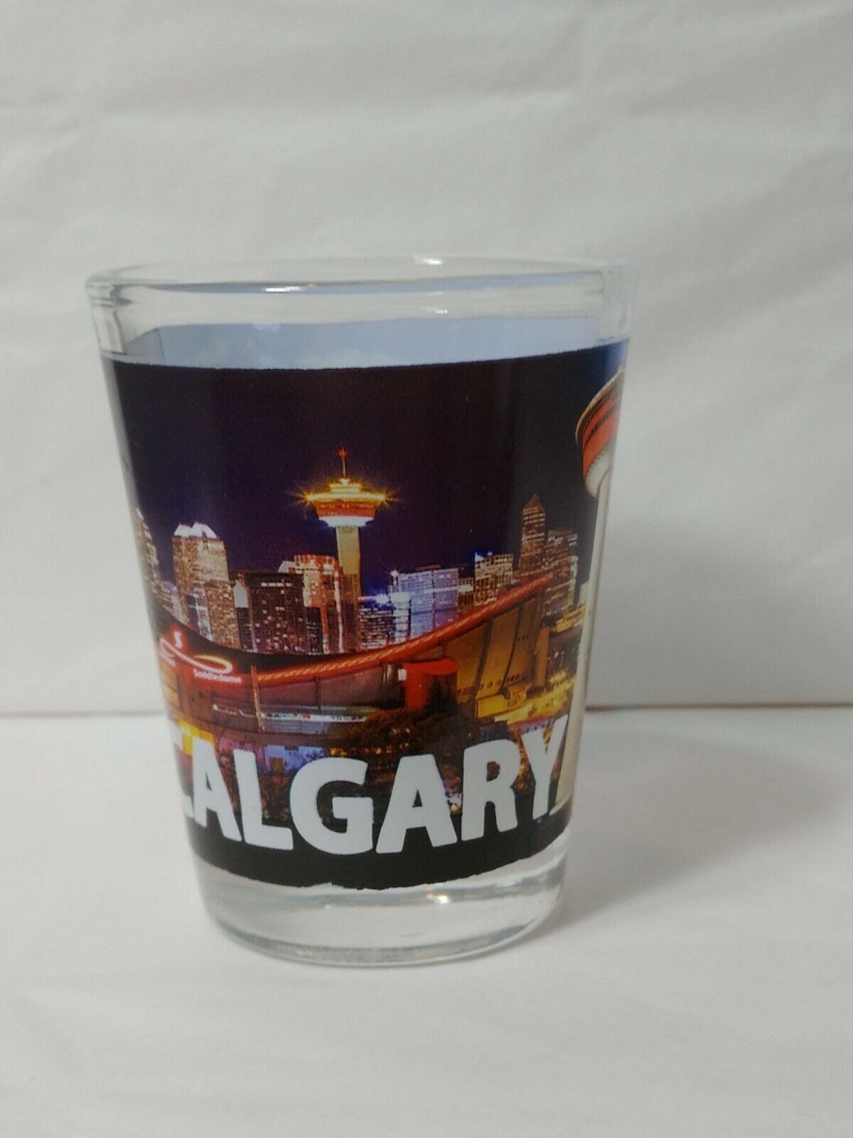 Night And Day Calgary Souvenir Shot Glass Alberta Canada