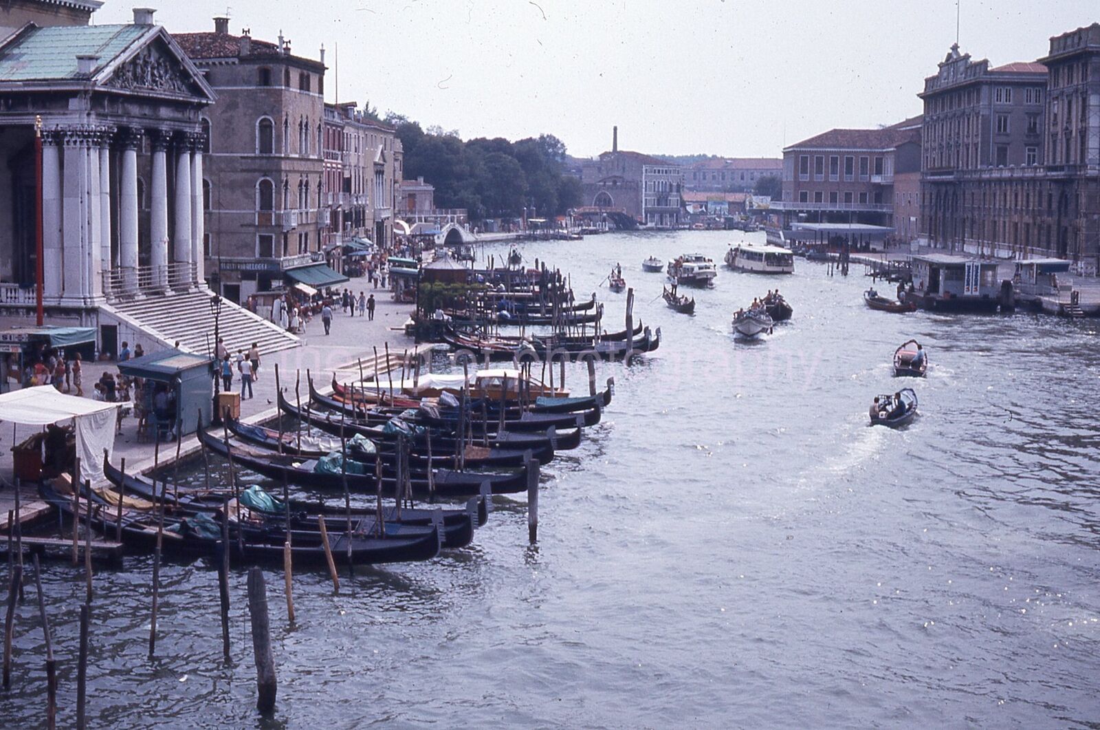 A VIEW OF VENICE ITALY Gondolas VINTAGE Found SLIDE Photo 35mm ORIGINAL 37 T 1 T
