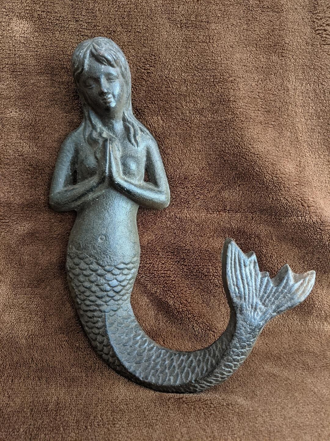 Cast Iron Mermaid- 8 inch Antique- Mermaid/Nautical Themed- Yard Sale Find
