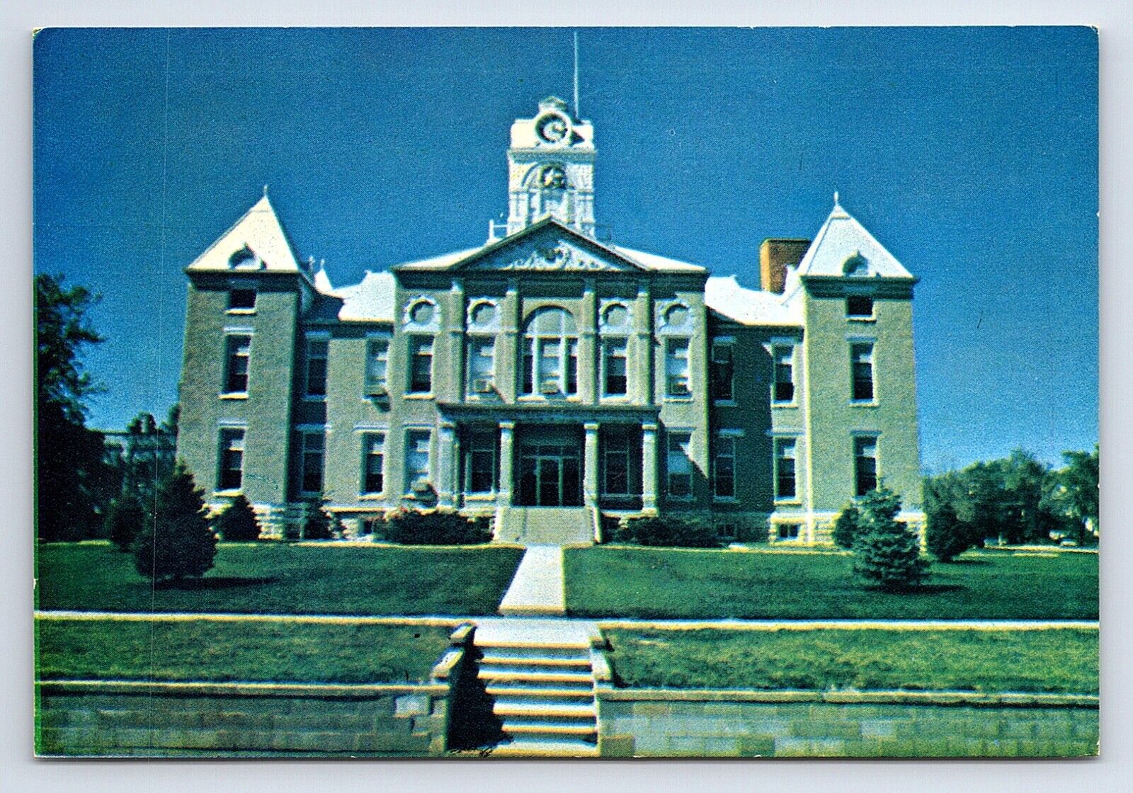 Postcard Nuckolls County Courthouse Nelson Nebraska NE