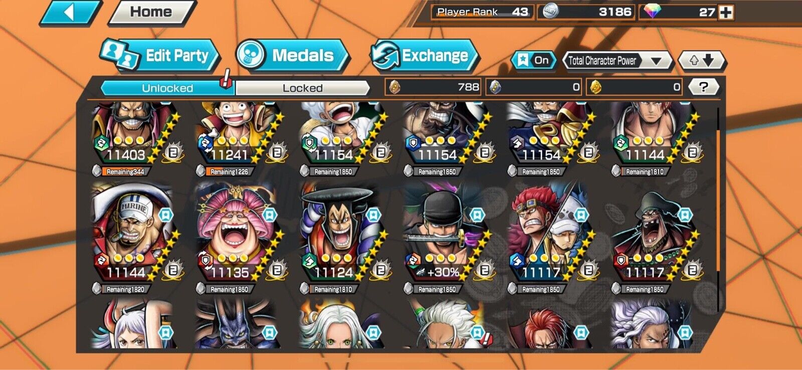 One Piece Bounty Rush 16 EX 13 MAX hb 81 strong details. Global