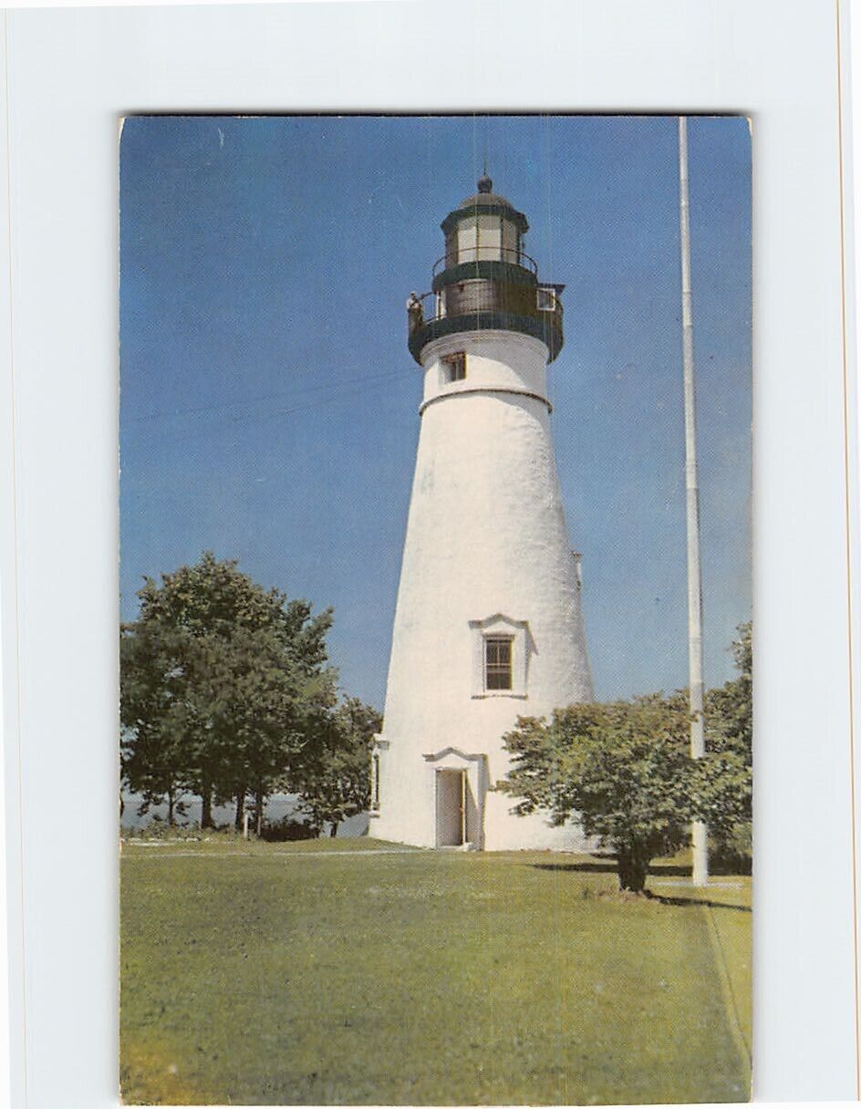 Postcard Marblehead Lighthouse at the Tip of the Marblehead Peninsula Lake Erie