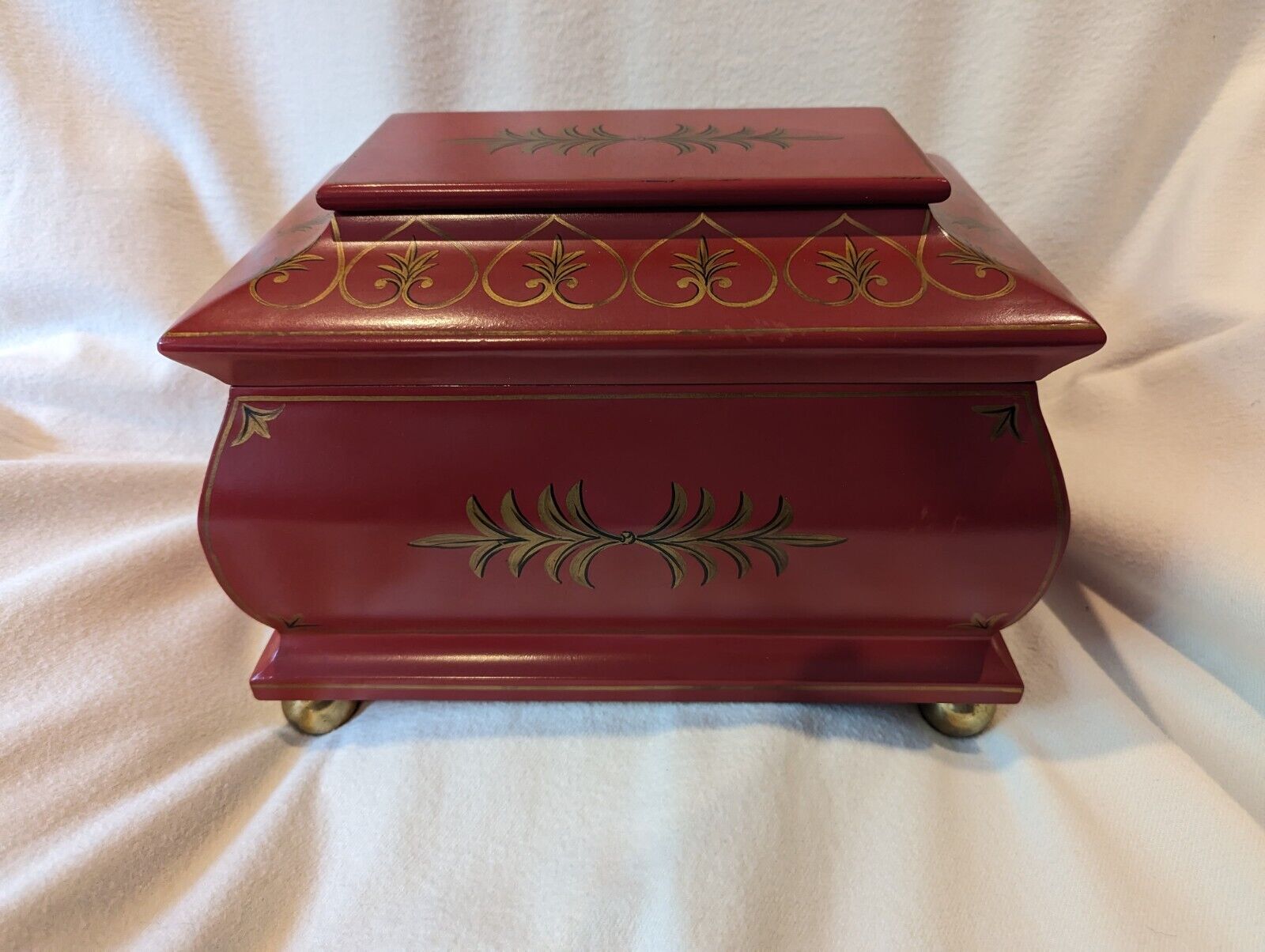 Maitland-Smith Hand Painted Jewelry Box/Chest  Decorative Storage Trinket Box