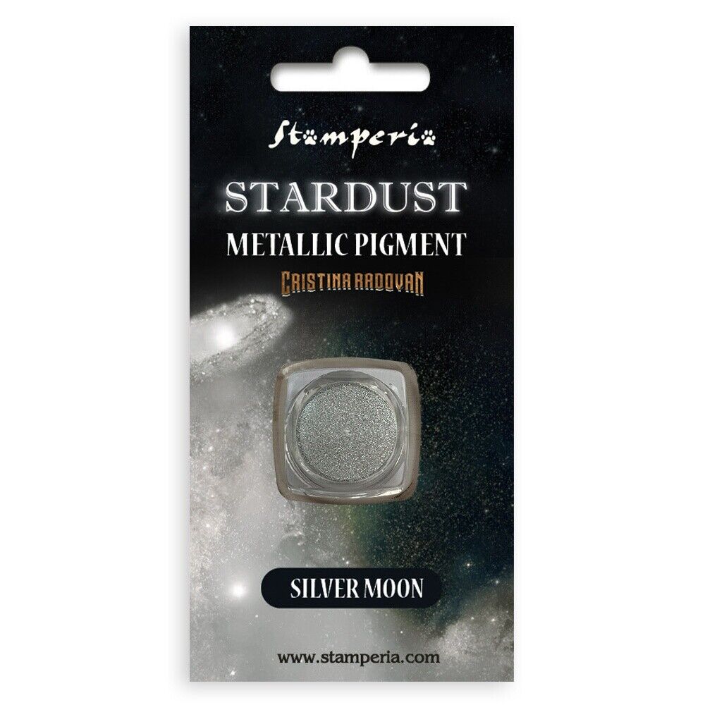 Stamperia Stardust Metallic Pigment 0.5gr-Silver Moon