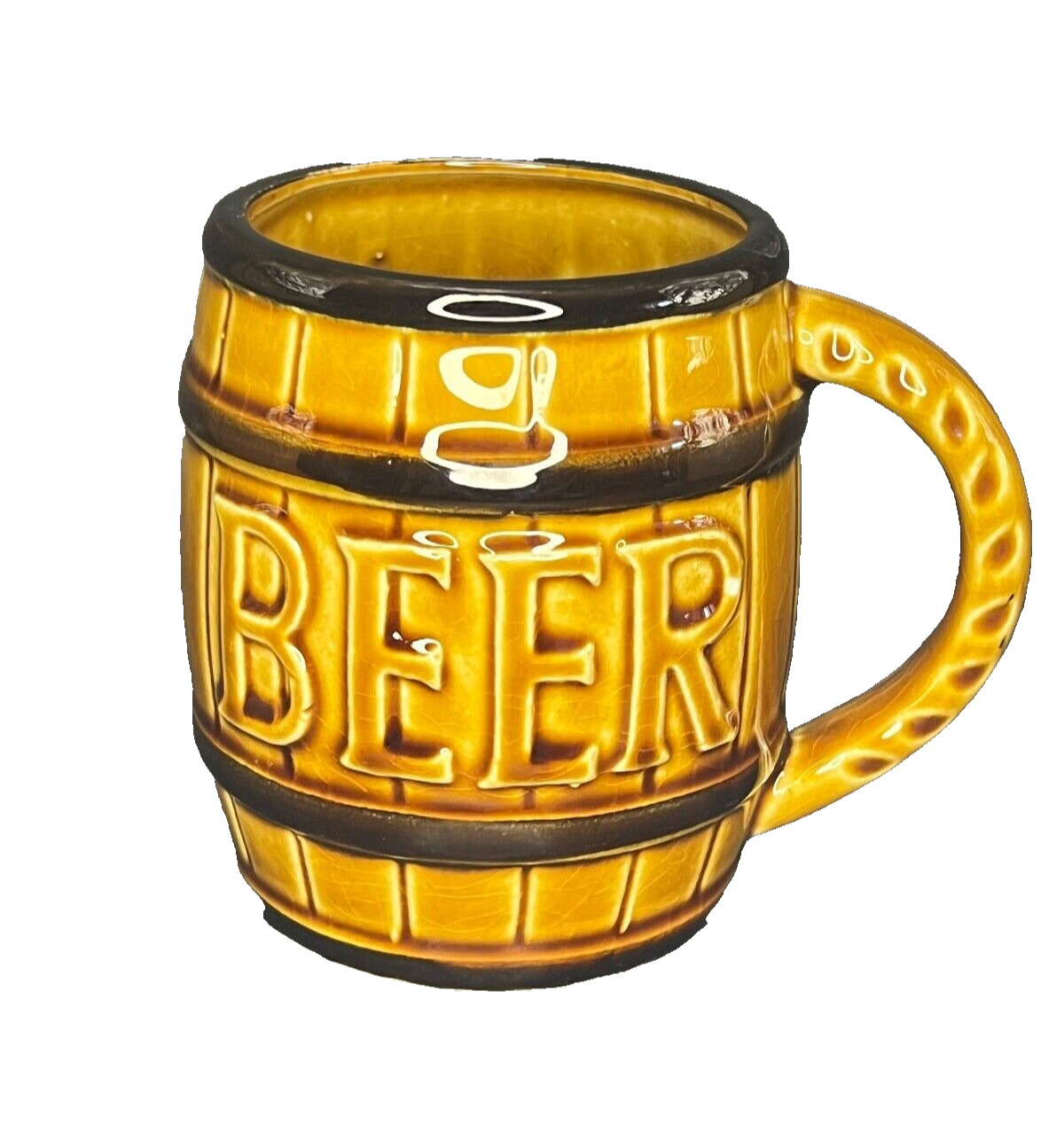 Beer Wooden Barrel Novelty Ceramic Mug