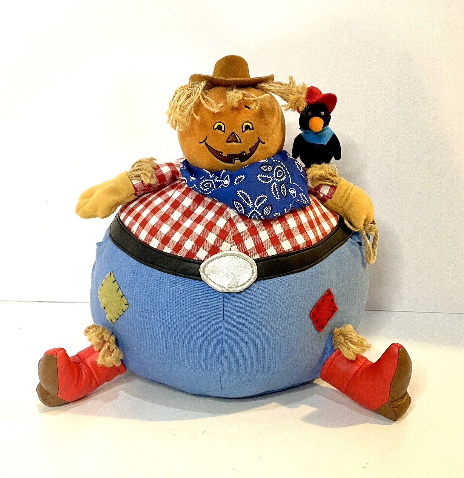 Vintage Oversized Pumpkin Scarecrow Plush Decoration Figi Toys
