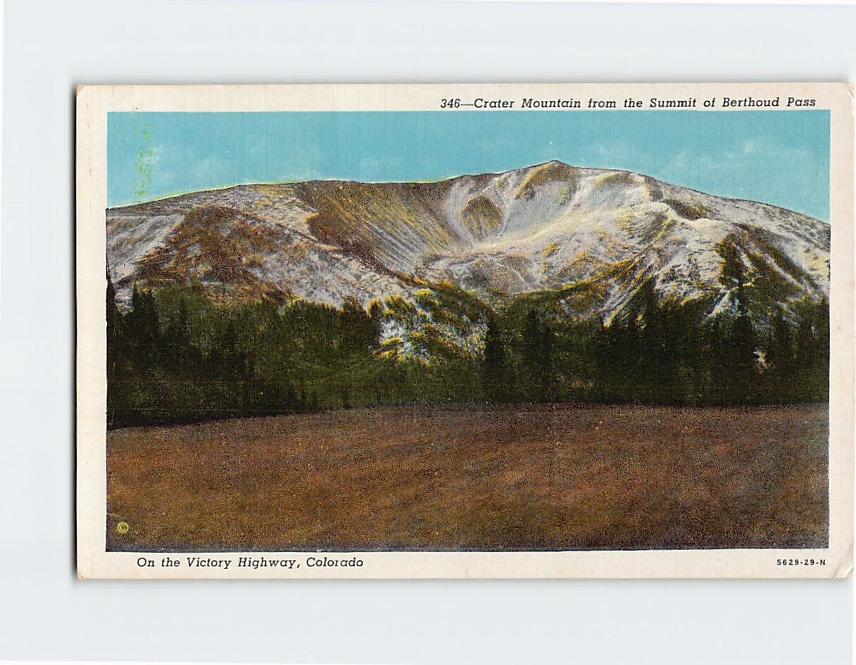 Postcard Crater Mountain from the Summit of Berthoud Pass Colorado USA