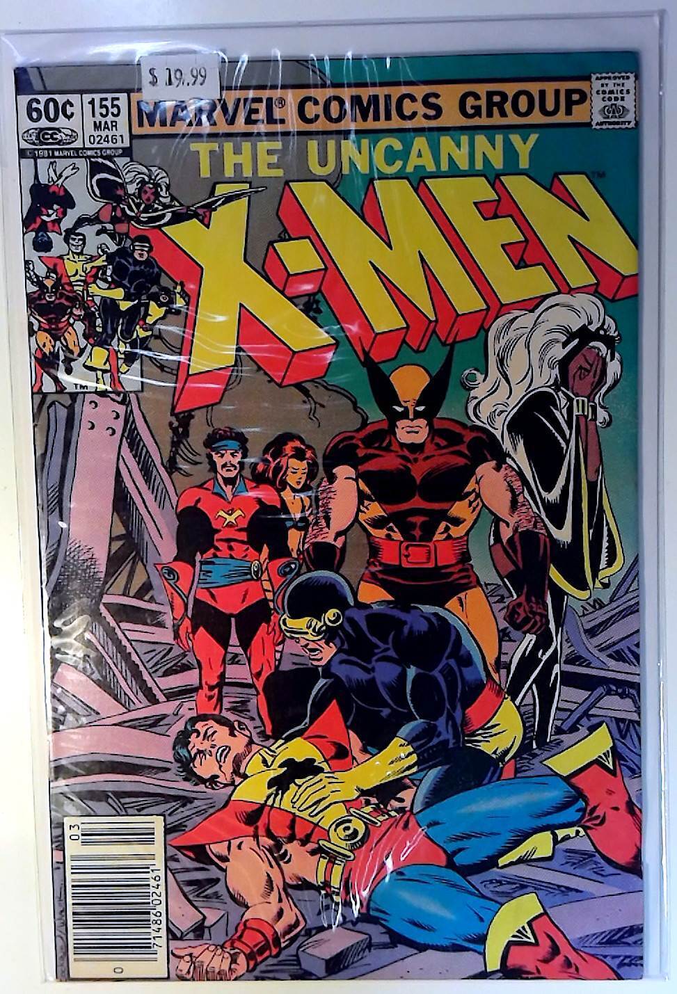 The Uncanny X-Men #155 Marvel (1982) Newsstand 1st Series Comic Book