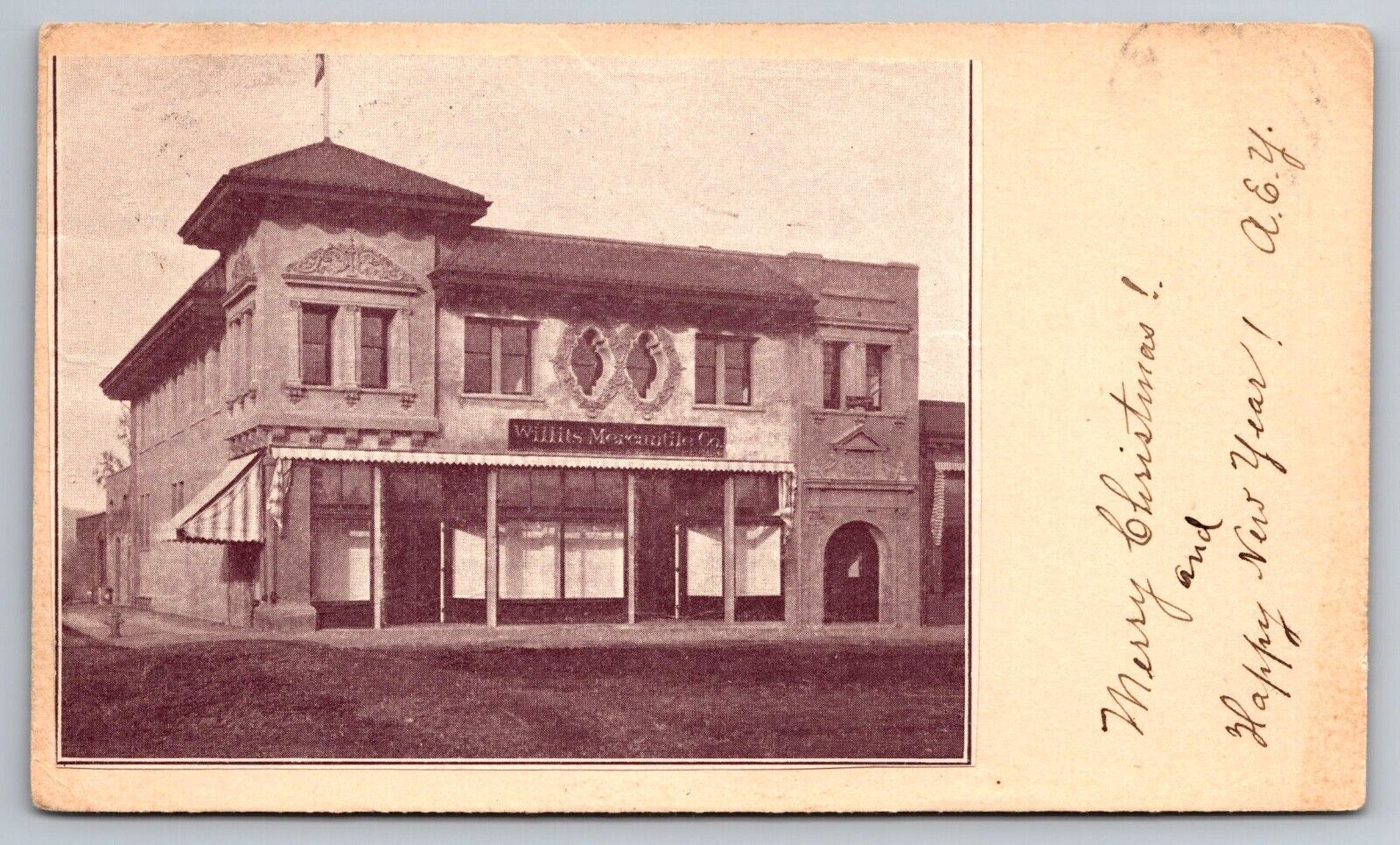 1905 Willits Mercantile Co., Willits California Vintage Postcard
