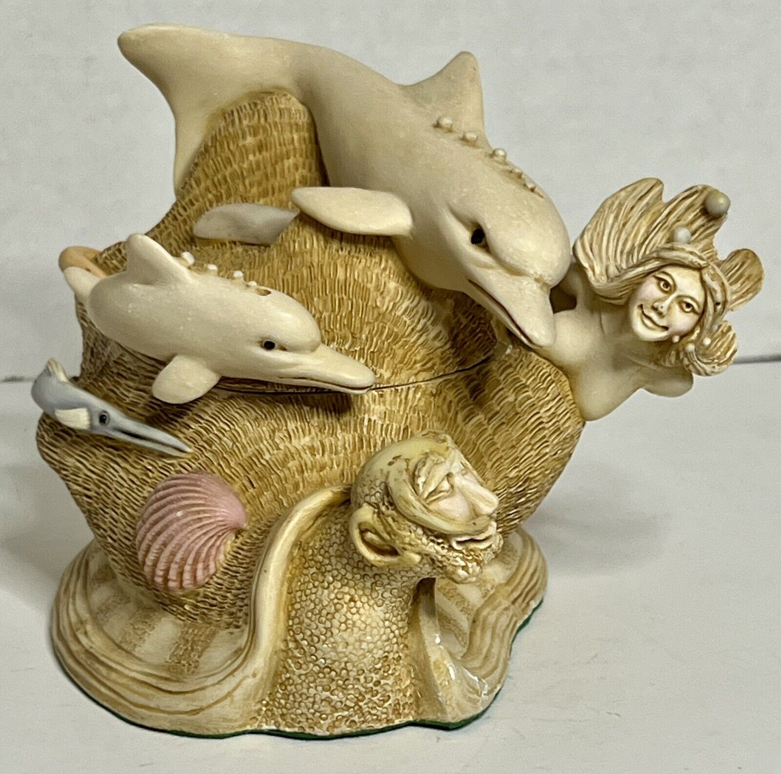 Mermaid Trinket Box from S.I.A.B. England  - Rare