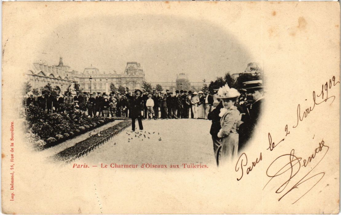 CPA PARIS Petits Métiers Le charmur d\'oiseaux aux Tuileries (1245855)