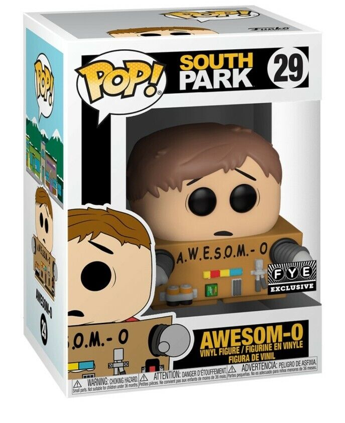 Funko POP Awesom-O (Unmasked) #29 FYE Exclusive South Park cartoon w/ protector