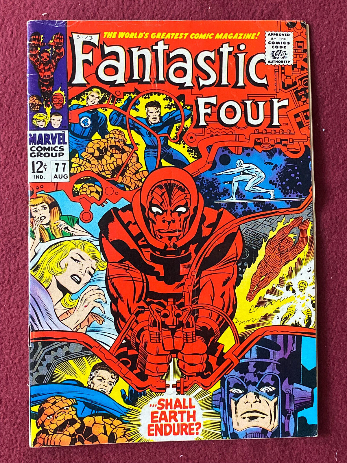 Fantastic Four #77 -complete reader copy- Kirby Lee Galactus Silver Surfer