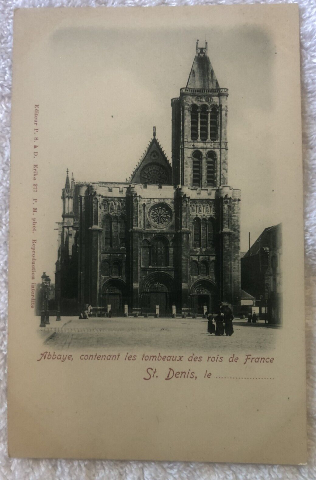 France SAINT DENIS L' Abbaye France Postcard 277, Vintage. early 1900s