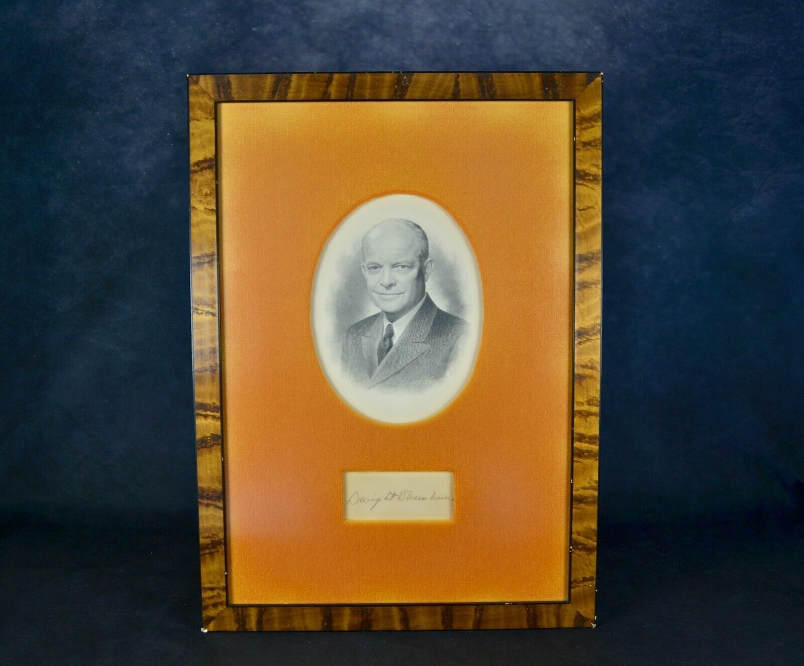 Dwight D. Eisenhower autograph framed - Midcentury frame 11 1/4 x 15 1/2