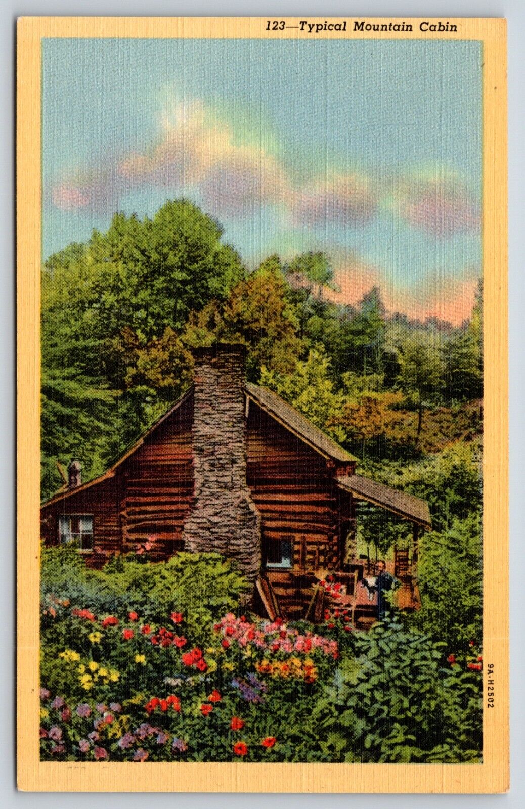 Postcard  Typical Mountain Cabin H12