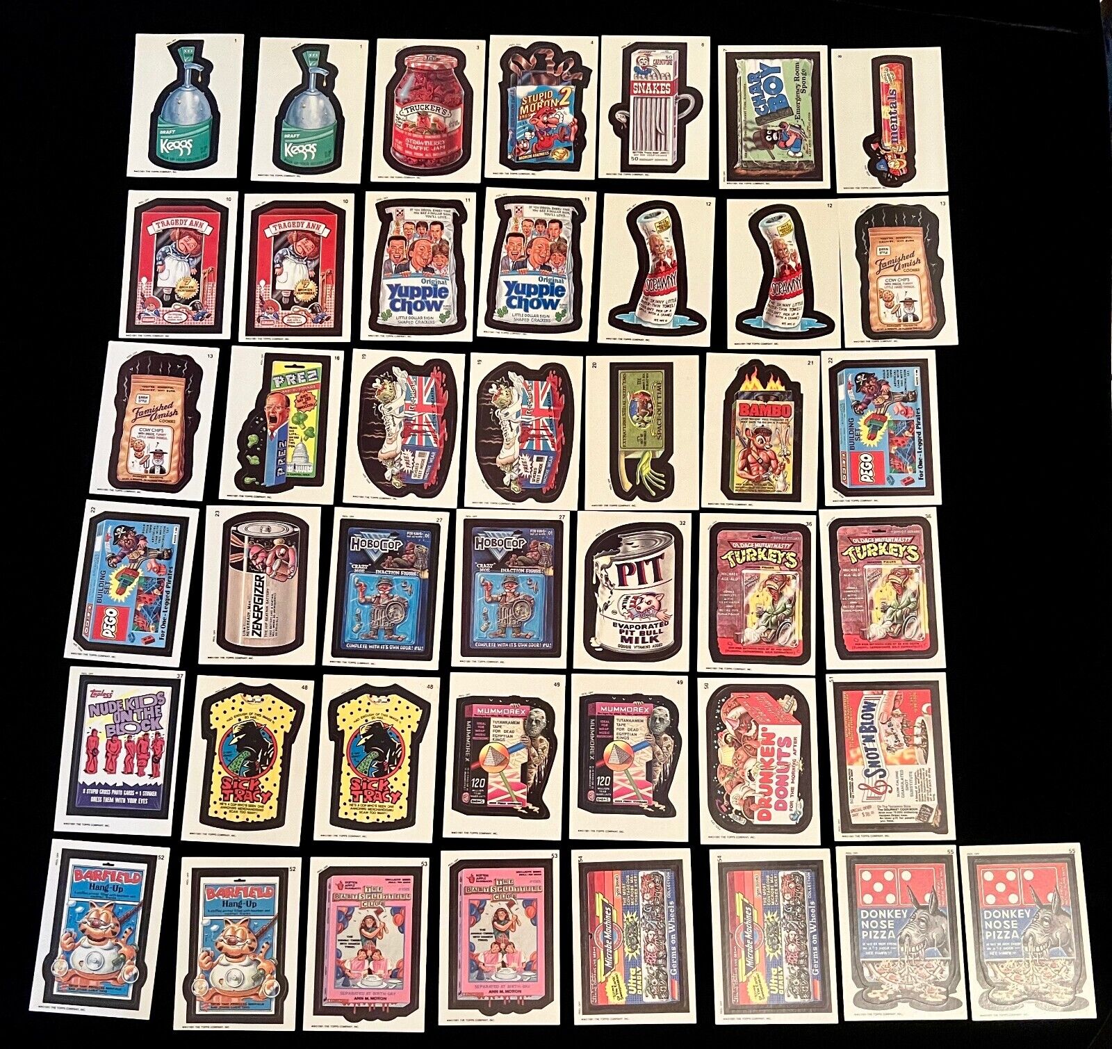 Vintage 1991 Topps WACKY PACKAGES Sticker Trading Cards Lot of  44 cards M to EX