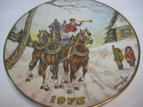 1976 Gorham Dom Mingolla Christmas Limited Edition Collectors Plate