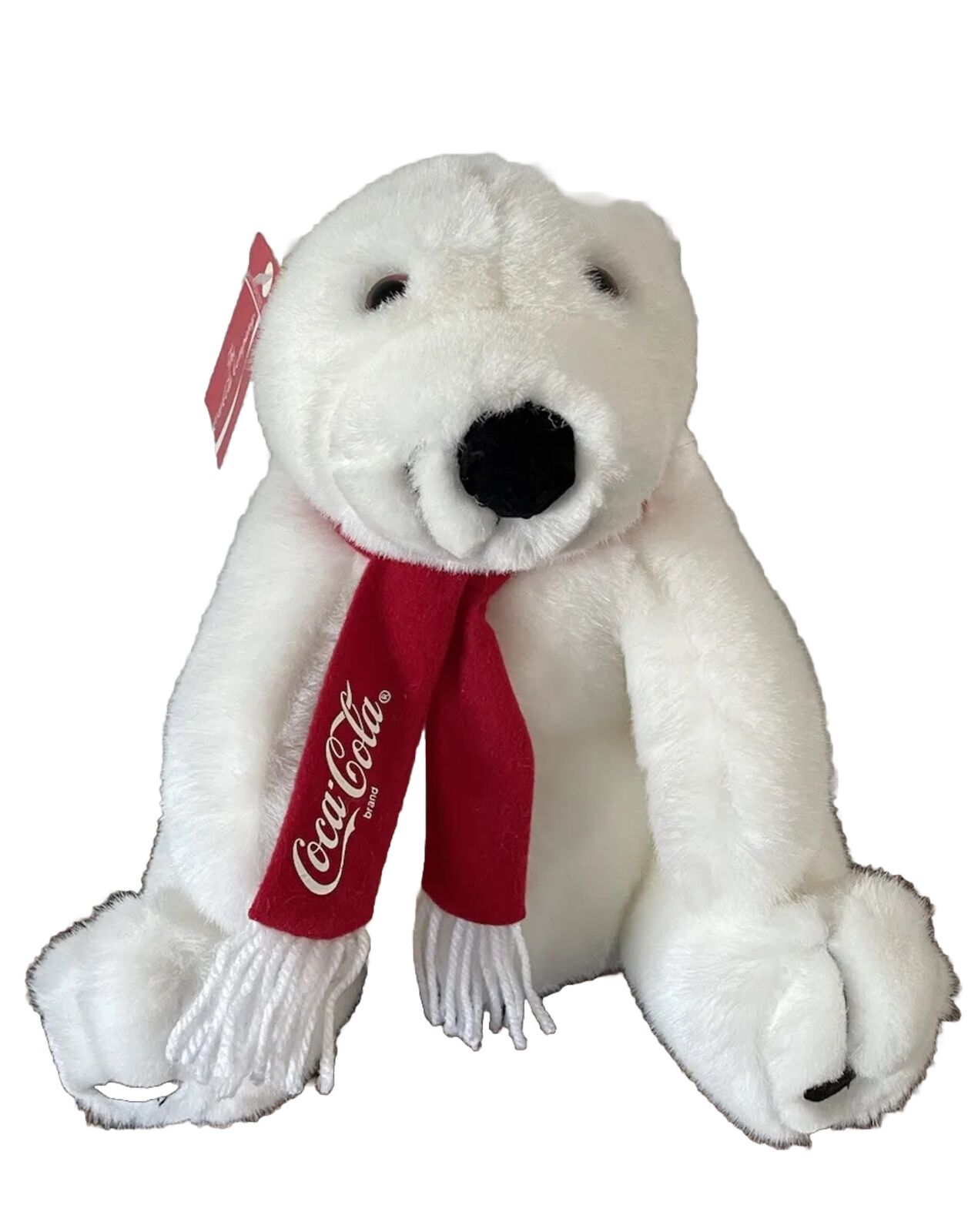 NWT Vintage 1993 Dakin Coca Cola Polar Bear w/ Scarf Plush, 11”