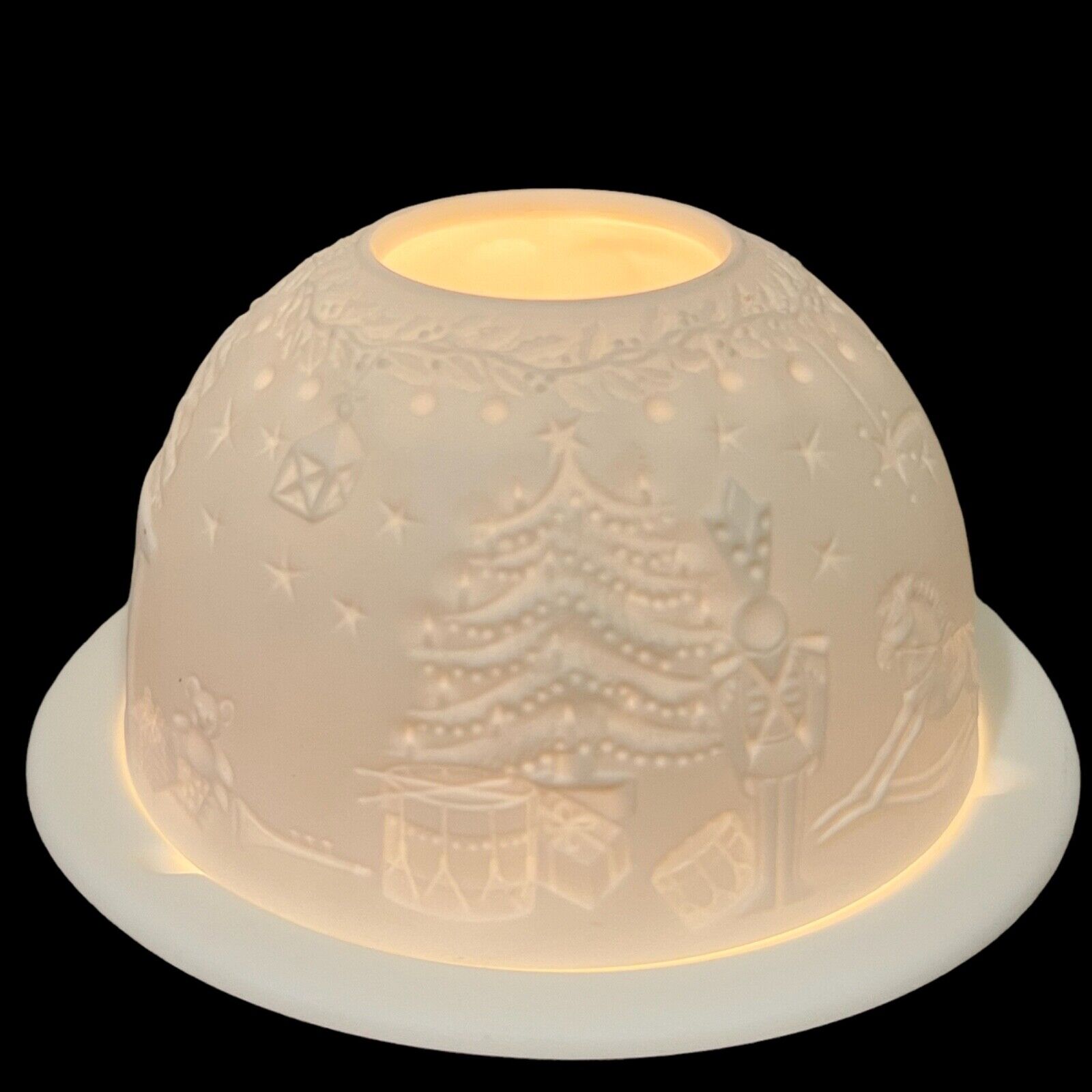 Bernardaud Lithophane Candle Votive Holder Grenadiers - 4249579 Bisque Porcelain