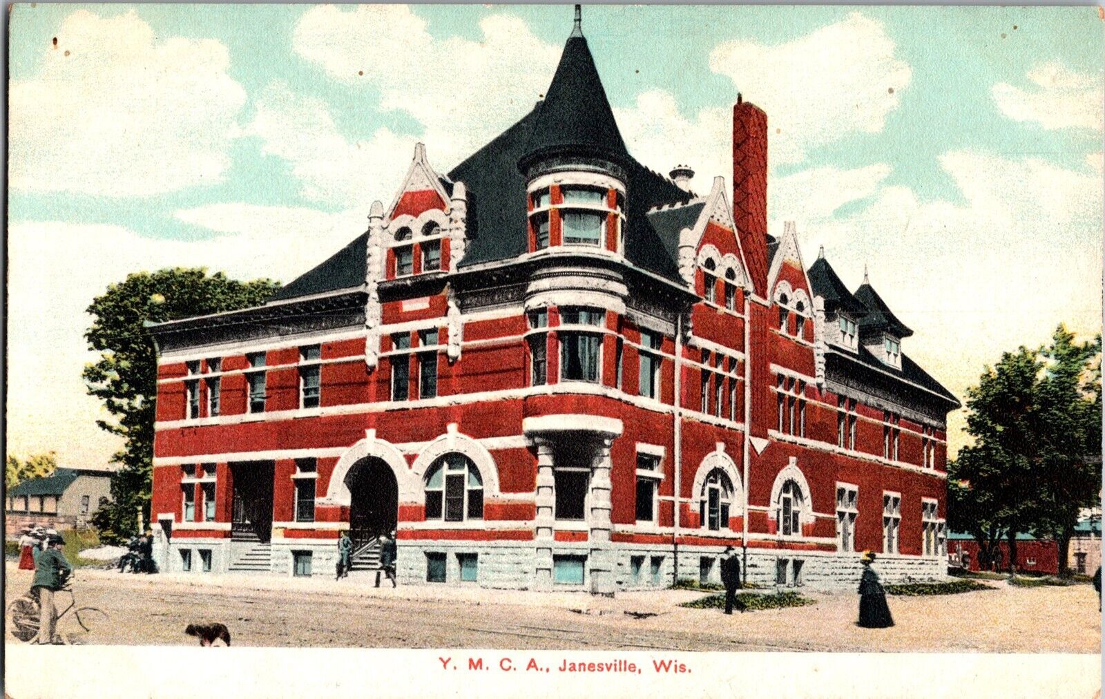 View of YMCA, Janesville WI Vintage Postcard N46