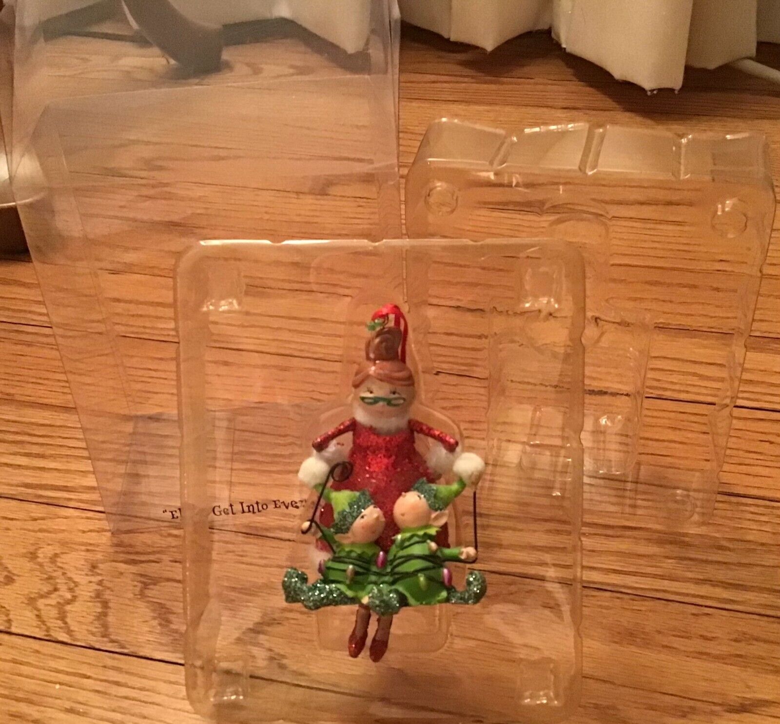 Department 56 Christmas with the Clauses Elves Get Into Everything Ornament 2006